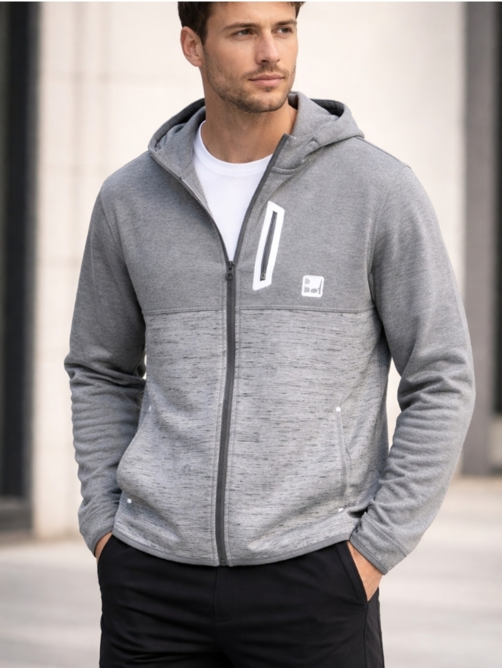 Baleno Sports Men's Gray Zip-Up‎ Hoodie